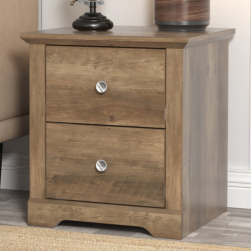 Kepner 2 Drawer Nightstand, Knotty Oak
