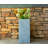 11in.W x 23.5in.H Medium Concrete Rectangular Flower Planter Indoor Outdoor Plant Pot with Drainage Holes, Cement-839083296-839248271