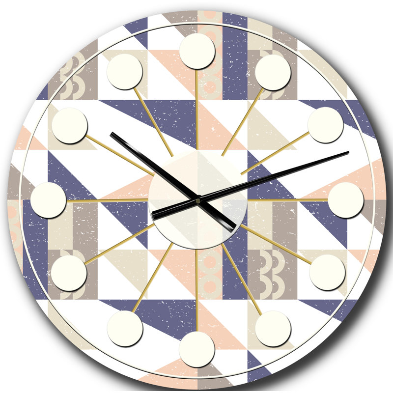 Horloge murale rétro Mid-Century, Grand