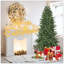 Arbre de Noël artificiel, 1168 pointes de branches, pin à charnière luxuriante avec aiguilles mixtes en PE + PVC, arbre de Noël à assemblage facile avec support en métal robuste pour la décoration de Noël intérieure