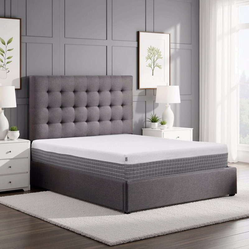 Matelas hybride en mousse à mémoire de forme à 5 couches et 12 pouces, Très grand simple