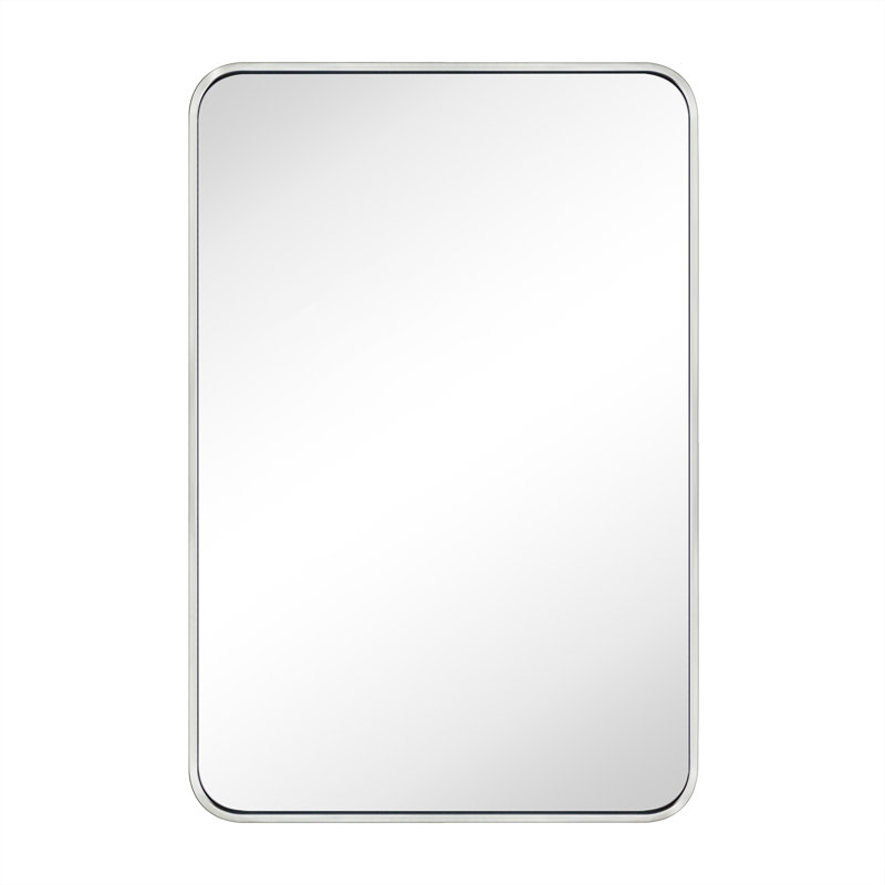 Miroir de salle de bain Aria, Nickel brossé, 32 po x 24 po
