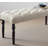 Leviton Fabric Tufted Turned Leg  Dining Bench-1158240794