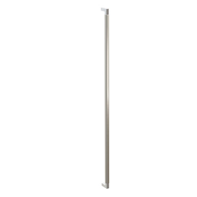 Emtek Concealed SELECT Appliance Pull 36" L-Square Stem Polished Chrome Smooth Bar Satin Nickel