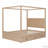 Canopy Platform Bed with Trundle and Three Storage Drawers-27468498