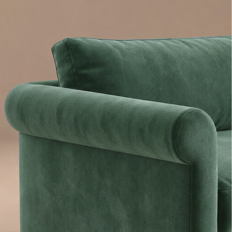 Carley Summers X River & Bord: The Max Sectional W/Fringe, Cane Silver Sage Fabric