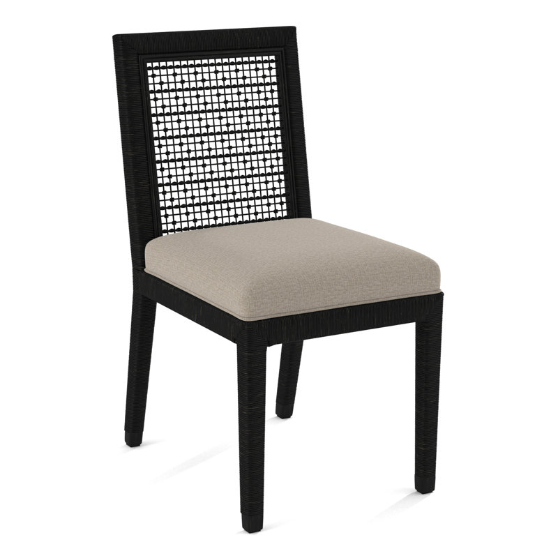 Pine Isle Side Chair, Mineral, Beige Performance Fabric; 0851-73