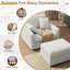 Chaise longue rembourrée avec repose-pieds et deux coussins de 40 po Atlai-739079598