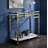 Neilo Clear Glass Kitchen Cart
