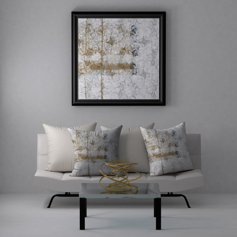 Clear Breakthrough Modern Contemporary Decorative Throw Pillow, 24" H x 24" W, Abstract 2 Incorrect