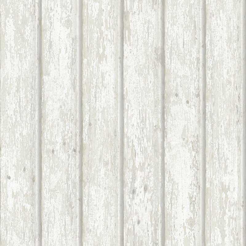 Papier peint clapboards patiné blanc jack, Bleu sarcelle