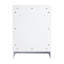 Meuble-lavabo autoportant en contreplaqué blanc brillant 72 po avec lavabo en résine, armoires de rangement et murales, fermeture en douceur pour une conception réfléchie et agréable