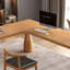 Bureau en bois massif en L Burlywood