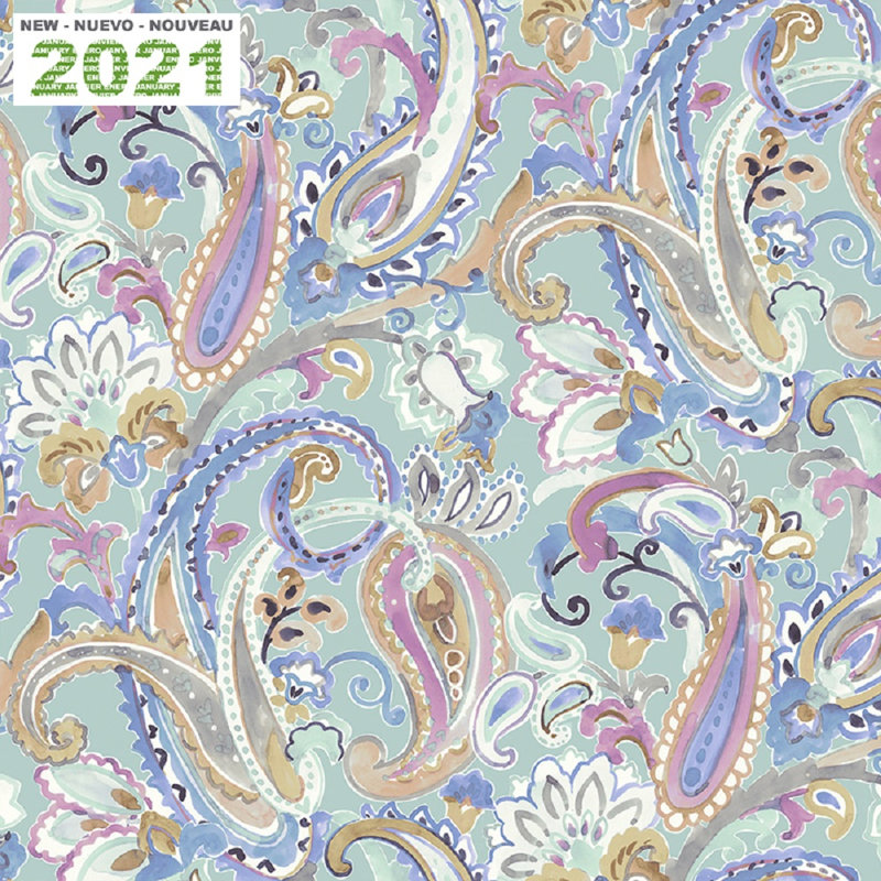 Gwenifer 10m x 68cm Matte Wallpaper Roll, Blue