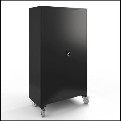 Armoire de rangement en métal améliorée de 39,37 pouces de profondeur et 19,69 pouces de profondeur