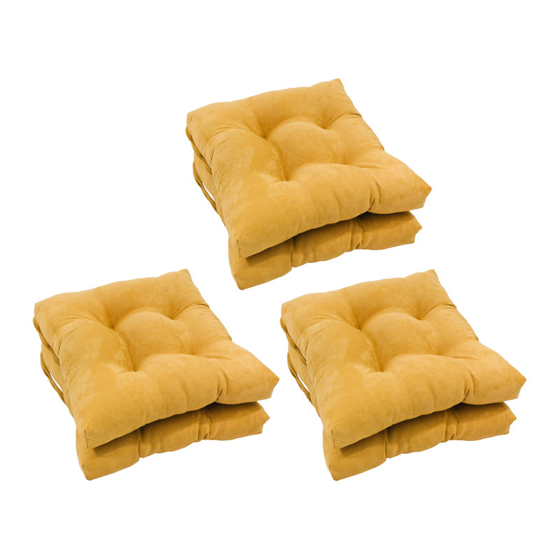 Outdoor 3.5'' Seat Cushion, Lemon Microfiber