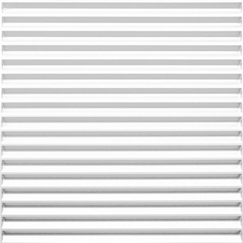 Ondulé 2 pi x 2 pi Tuile de plafond à poser en PVC Lite, Blanc brillant