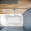 140cm, 270°rotating silent corner bathtub folding screen,Silver