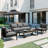 Multi-Person Outdoor Steel Sofa Set-802893329
