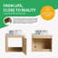 Ensemble de meuble-lavabo simple mural 30 po avec lavabo en céramique-1229568071