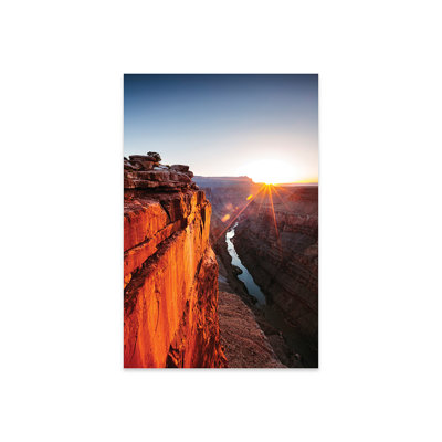 Lever du soleil, pointe de Toroweap, bordure nord, parc national du Grand Canyon, Arizona, États-Unis sur impression plastique / acrylique