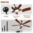 60 Inch Wood Ceiling Fan With Light