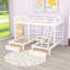 Lit superposé triple / quadruple en bois double avec 3 tiroirs avec tablettes et tablette-1376366293-1376366294