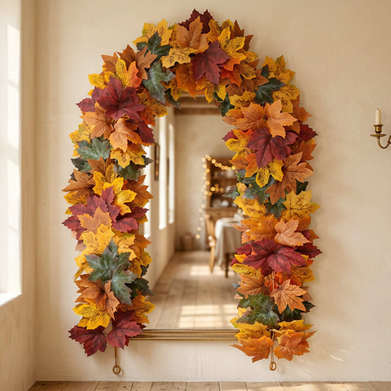 Feuille d'érable artificielle, décoration d'Halloween et de l'Action de grâce