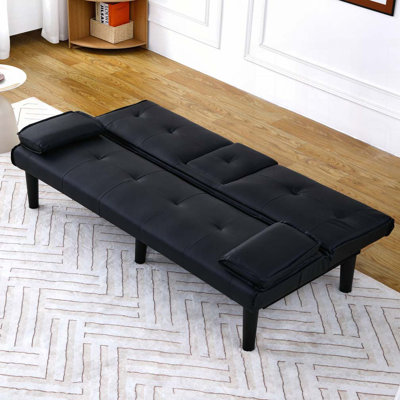 67'' Pillow Arm Sleeper Sofa With Cup Holders