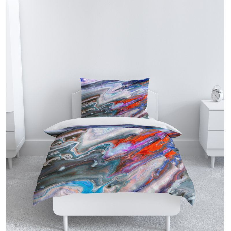 Abstract Duvet Cover, King Duvet Cover + 2 King Shams