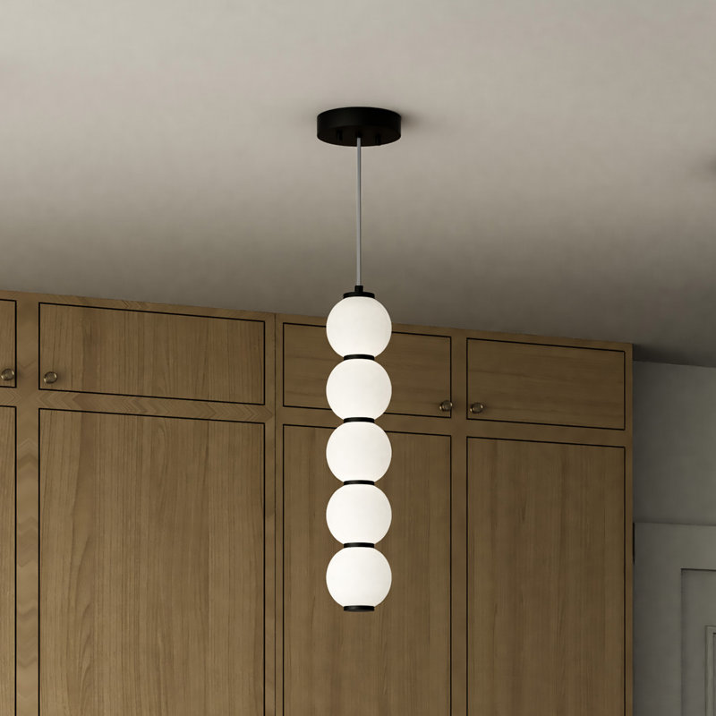 Queenstown Light Glass Steel Pendant, Matte Black, 21.25" H x 4.375" W x 4.375" D