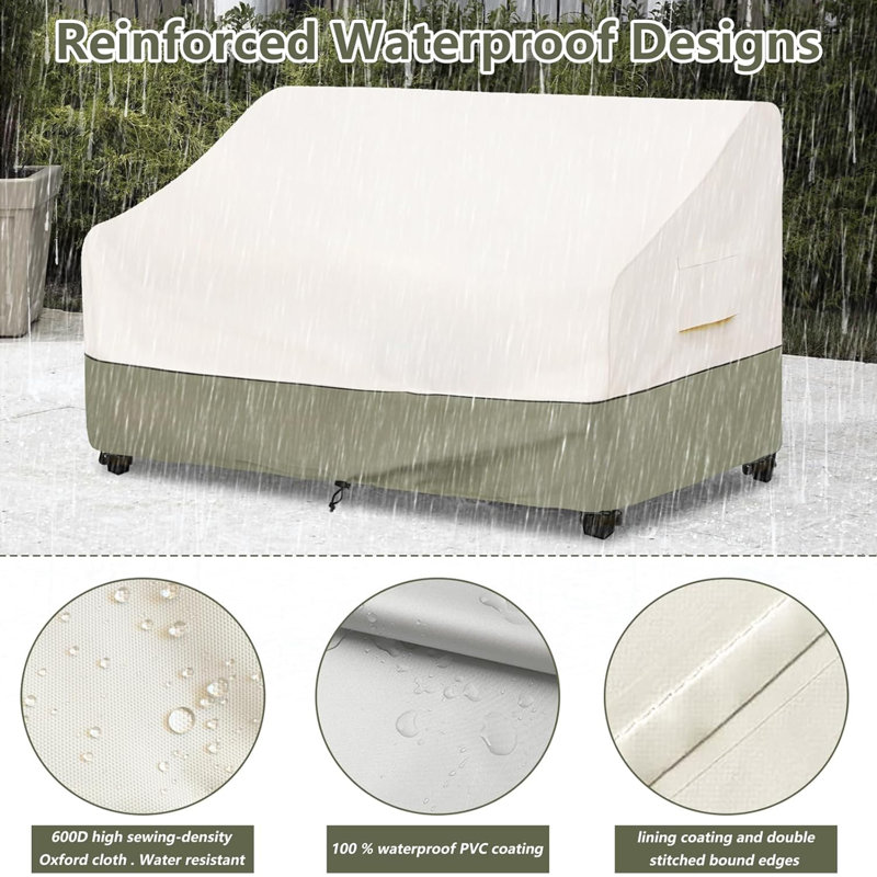 Housse imperméable pour meubles d'extérieur imperméable, H 35 po x l 58 po x P 28 po