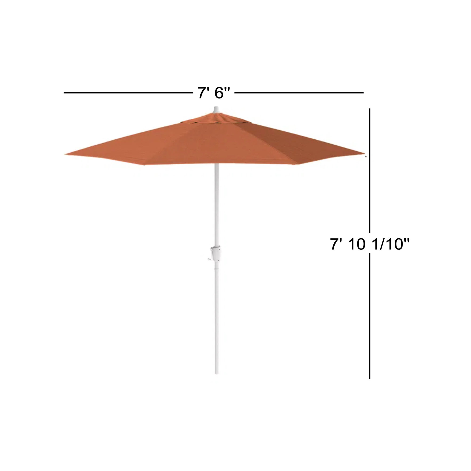 Kenne Sunbrella® Outdoor Umbrella, Canvas Melon Sunbrella® Canvas, 90" W x 90" D