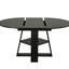 Table de salle à manger extensible ronde avec feuilles amovibles peu encombrantes, base en bois avec tablette de rangement pour le salon de la cuisine-636912611