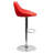 Hilia Vinyl Bucket Seat Adjustable Height Barstool with Diamond Pattern Back-1302222133