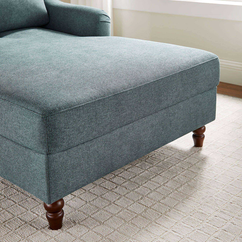 Chaise longue d'intérieur avec dossier réglable, Vert