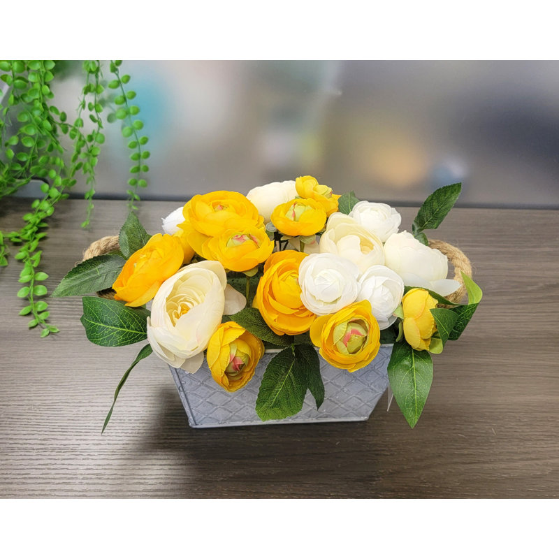 Ranunculus Arrangement in Planter