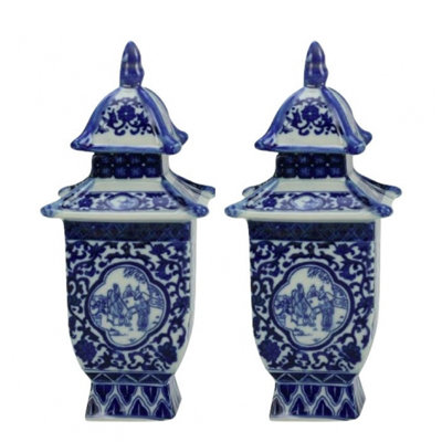 Mini Blue And White Pagoda