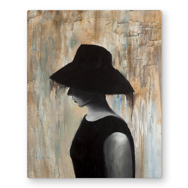 Big Hat - Gray Metal Print for Home Decor