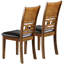 Ensemble de 2 chaises d'appoint pour salle à manger à finition noyer