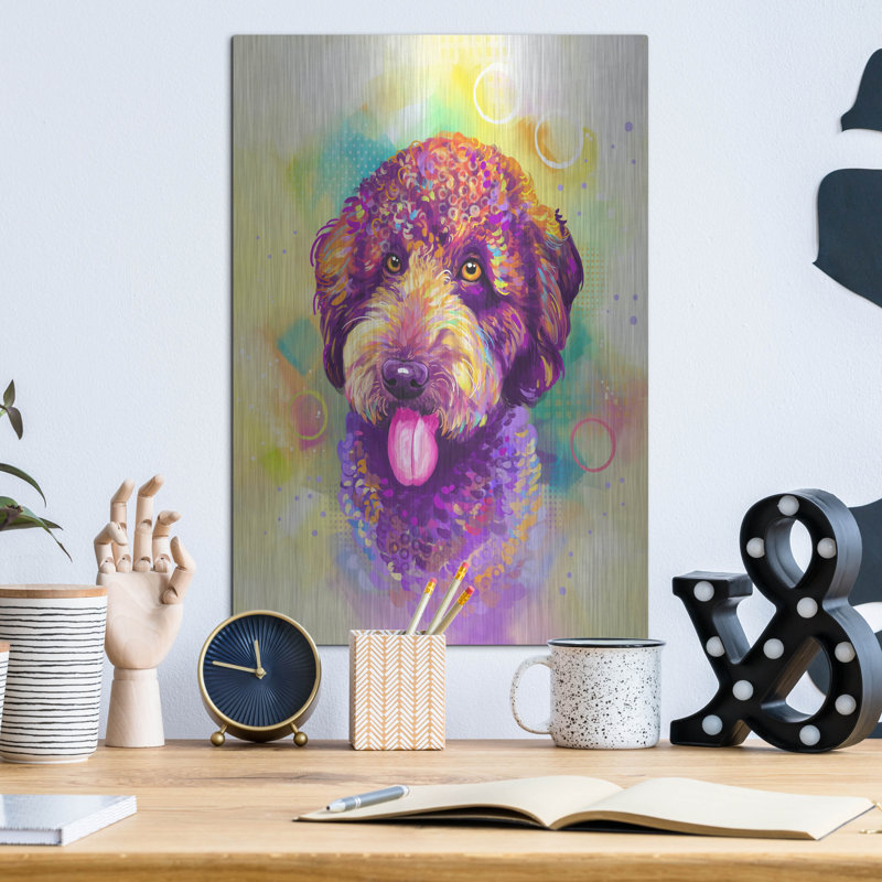 "Pop Art Goldendoodle 3" par Furbaby Affiliates, H 16 po x l 12 po