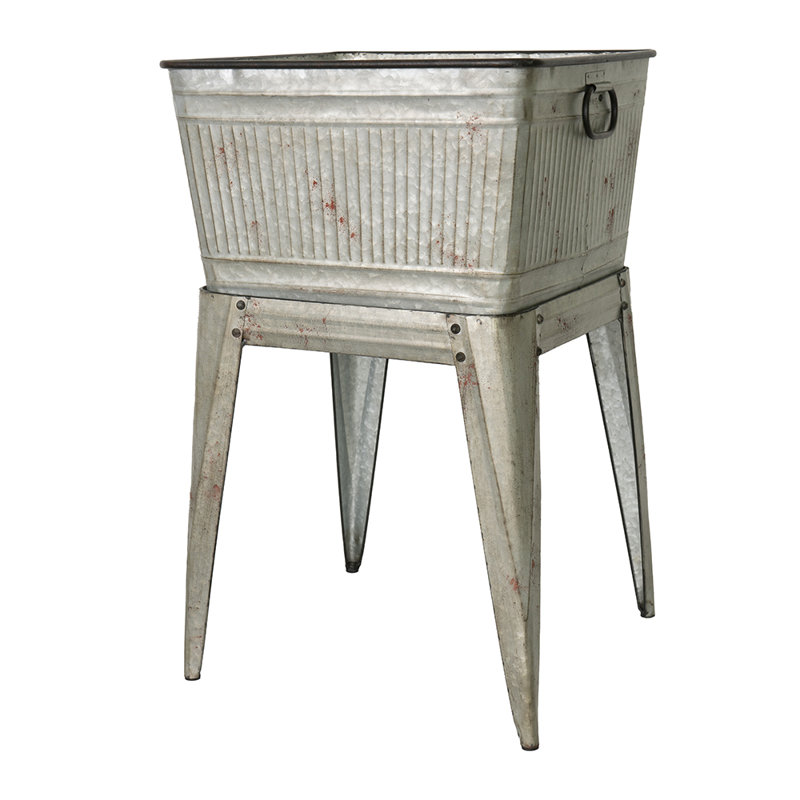 20.5x20.5x21" Metal Elevated Planter