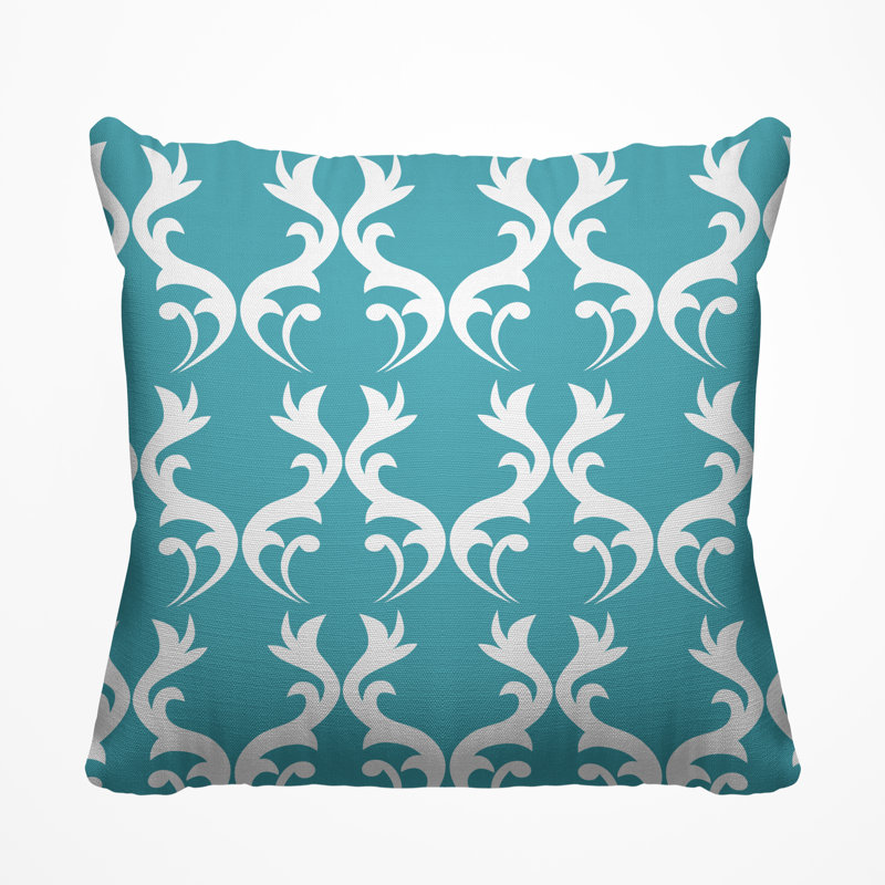 Housse et insert de coussin extérieur carré Galton, 19 po x l 19 po, Turquoise