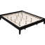 Très grand lit noir Eastern au design universel, finition élégante, support de matelas à lattes, fabrication en bois d'hévéa et en pin, lit d'installation pour tête de lit, look moderne, -, bois-528559523-528559522