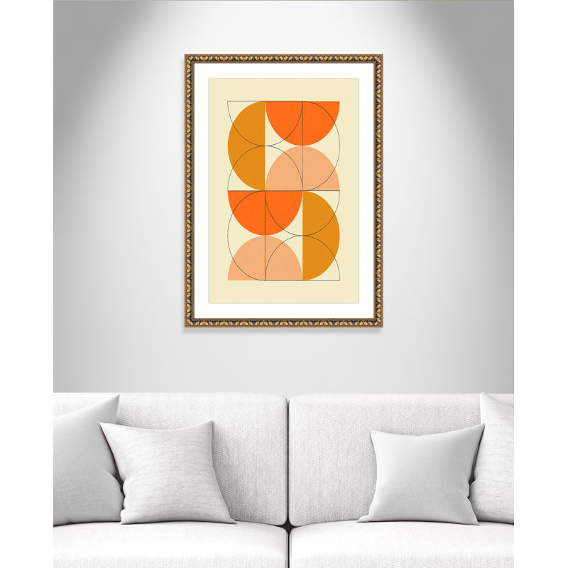 «Imaginaire 2» par Blue, L 26,5 po x H 36,5 po, Imprimé mat, Perles de feuilles dorées