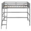 Lit mezzanine simple en bois massif avec échelle-1390081667