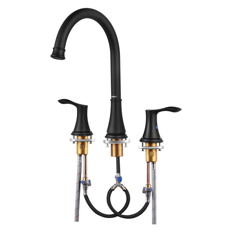 2-Handle High Arc Widespread Roman Tub Faucet, Matte Black