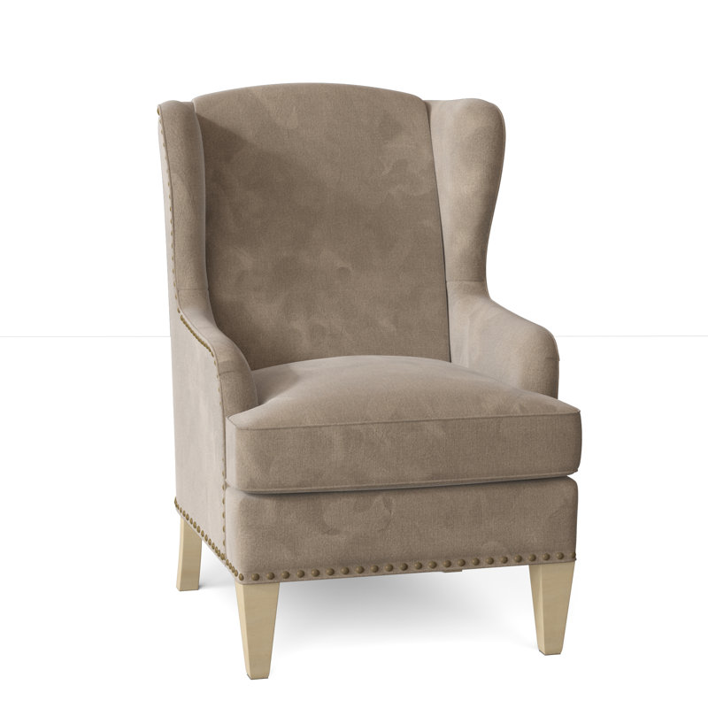 Fauteuil à oreilles Goyito, Velours performance brun clair tweeter 7, Non, Pécan