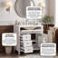 Armoire moderne 30 po en bois d'hévéa noir et blanc avec gris et bleu gris avec 4 tiroirs et 1 porte de rangement-131445199