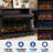 75 Inch Highboy Electric Fireplace TV Stand – 40’’ 3-Side Glass LED, Modern Media Center ,Fits 80/85 Inch Tvs, Adjustable Flame,Black-1640868723
